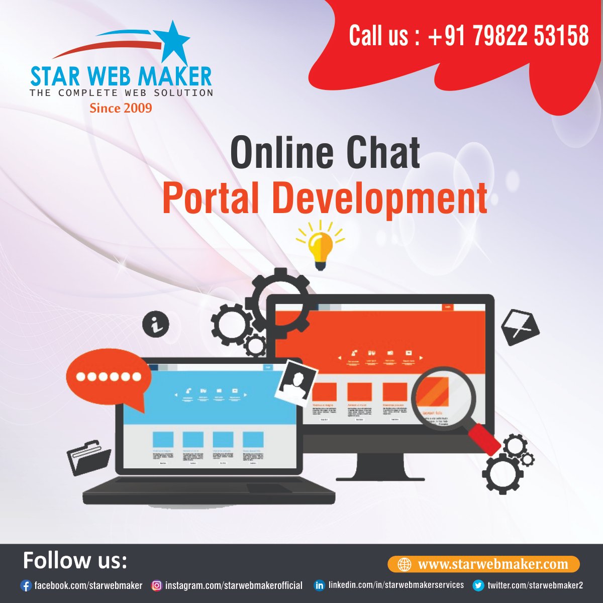StarWebMaker2's tweet image. Looking to stay connected with your audience 24/7? Star Web Maker brings you cutting-edge Online Chat Portal Development that empowers your business with real-time communication solutions. 
starwebmaker.com/on-line-chat.h…
#portalDevelopment #portaldevelopmentcompany