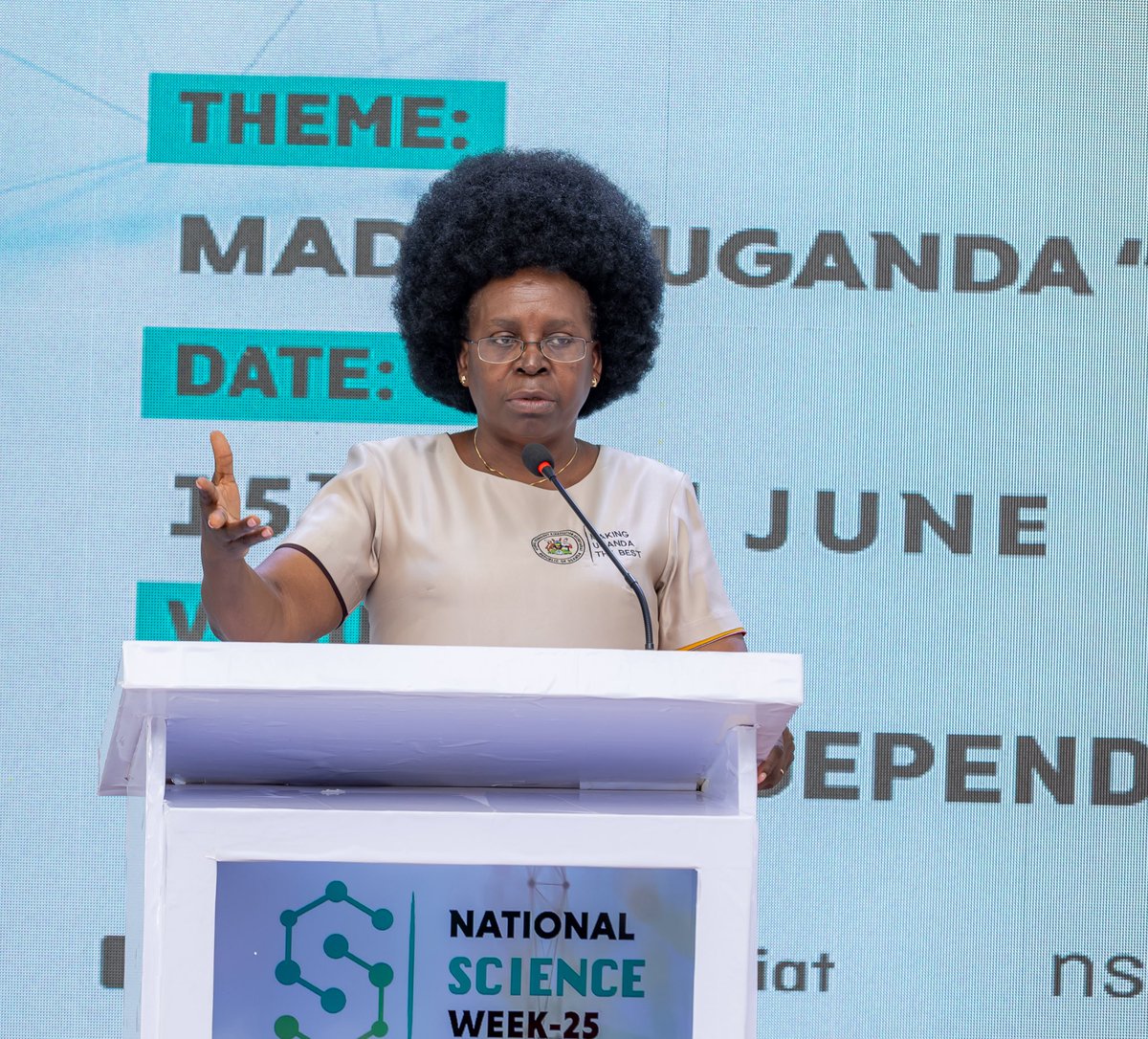 UgandaPronto's tweet photo. Delivering her keynote speech at the 1st National Science Summit
Hon.@DrMusenero rechoed the government's commitment towards building a resilient, inclusive and competitive economy founded on science technology and innovation.
#NSW25
#NationalScienceSummit https://t.co/Yan8dcGbl8