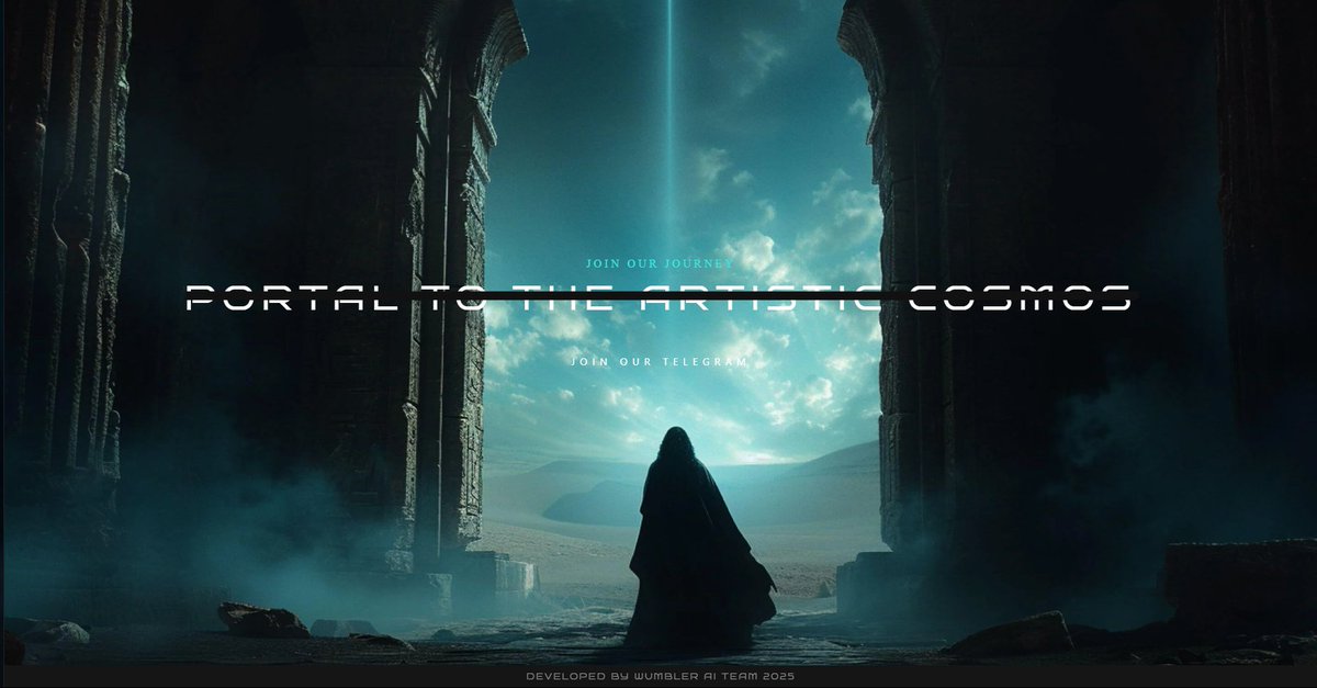 WumblerAI's tweet photo. Open the portal.
WUMBLER AI is not just a project—it’s a passage to what’s next.
Join the revolution in on-chain coordination.
#WUMBLERAI #CrossTheThreshold #SolanaFuture https://t.co/wYBBgIaFFn