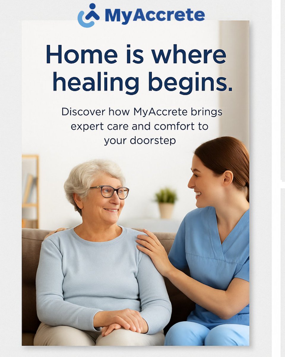 Myaccrete's tweet photo. "Every day, we care like family. Explore our personalised homecare solutions today."
#wellnessAtHome , #HealthyLiving #myaccrete #CompassionateCare #homecare #nursingcare #PhysioCare #caregiver https://t.co/qvDv5c5WiG