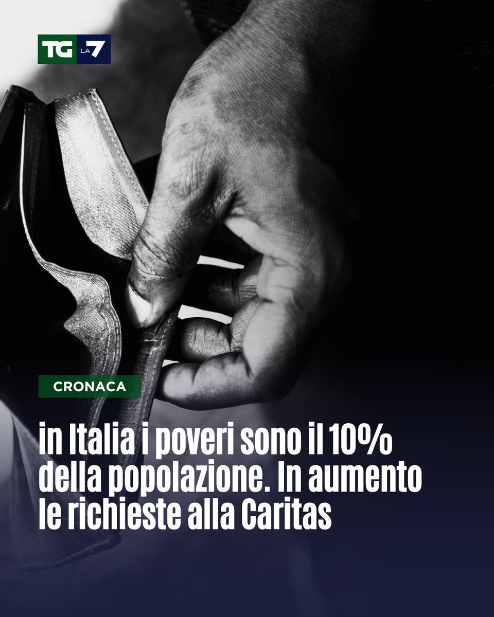 In #Italia i poveri sono il 10% della popolazione. In aumento le richieste alla Caritas 👉 tg.la7.it/cronaca/poveri…