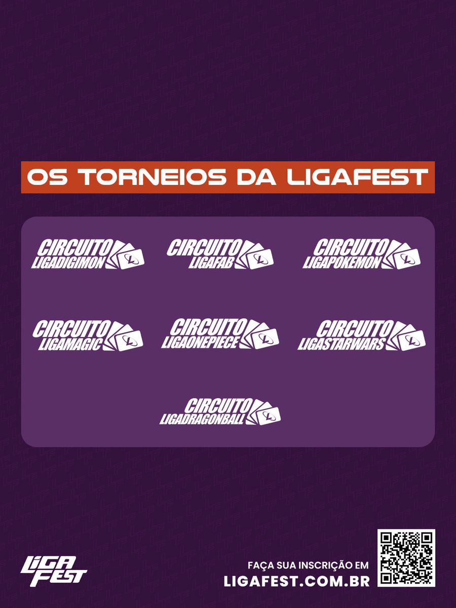 LigaFest's tweet photo. 🧵 Está perdido sobre os torneios paralelos que teremos na LigaFest? Então segue o fio e venha conferir os torneios que teremos nos dias 05 e 06 de Julho! 

🚨 Lembrando! 🚨
Os torneios dessa postagem são livres para todos os jogadores, porém as vagas são limitadas! https://t.co/bgfEgy1D0C