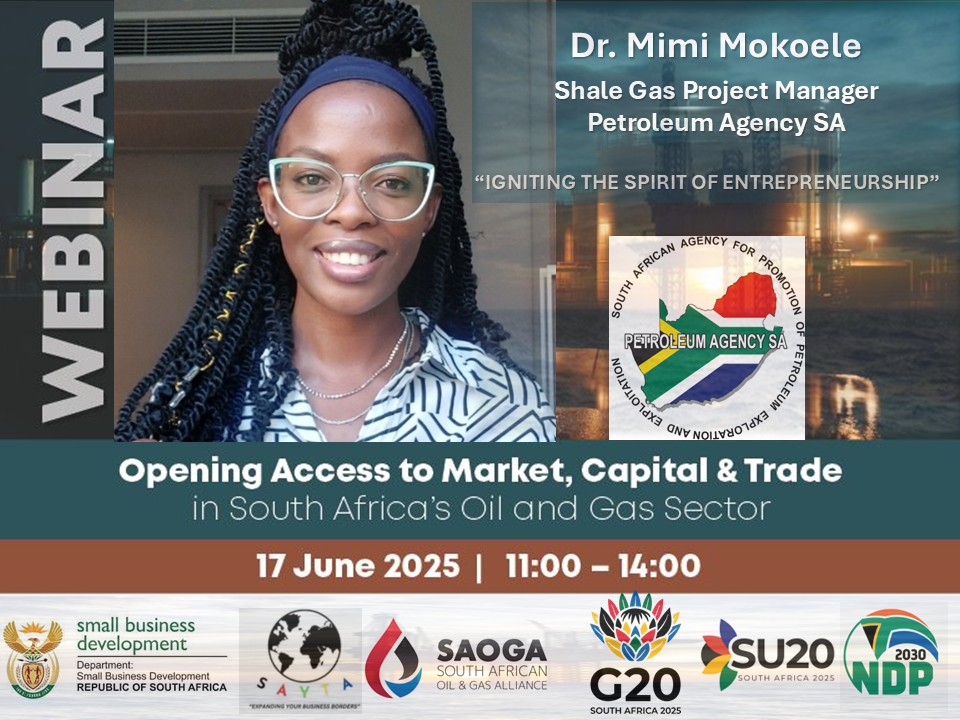 sa_petroleum's tweet photo. Join Dr. Mimi Mokoele from PASA at the #BuildUp #Webinar to "The Youth in Trade Theory of Change" Workshop, hosted by #SAYTA in partnership with #SAOGA and the #DBSA.
#YouthMonth #Celebrating the #Youth of South Africa.

Registration link >>>https://t.co/eKlCQLIZLg https://t.co/RI7Ux6J9mg