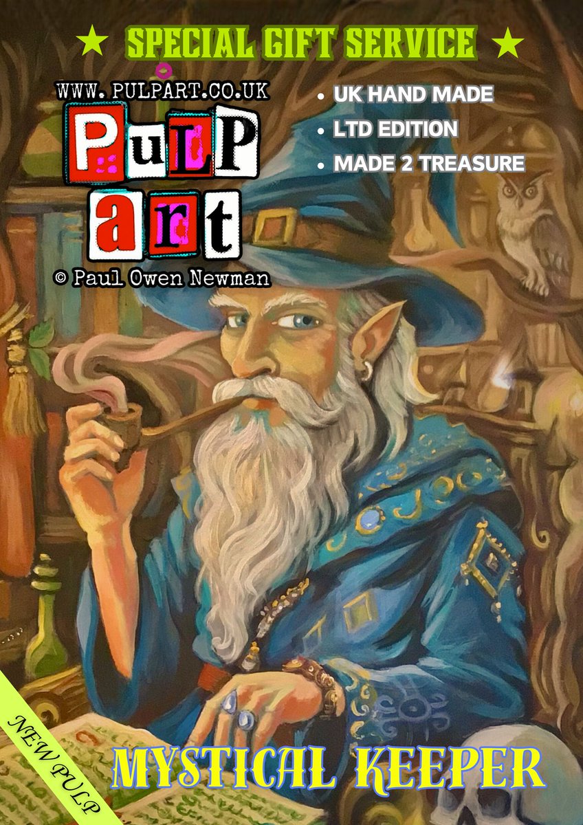 My flagship piece, The Mystical Keeper, embodies everything I stand for as an artist. This isn't just wall decoration; it's destination - a world painted into existence. pulpart.co.uk/new-pulp/f/mys…… #wallart #PulpArt #handmade #interior