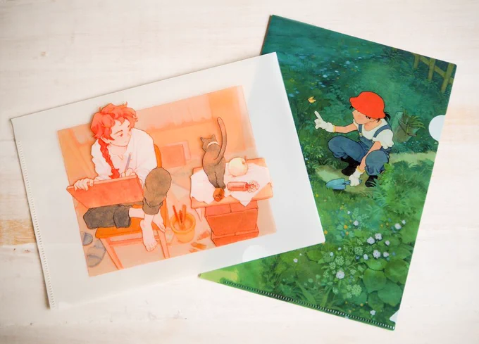 ③There are 4 types of stationery with new illustrations. Please check them out as well! Notebook(84p/A5) Clear folder(A5) Sticker set Magnetic sticker