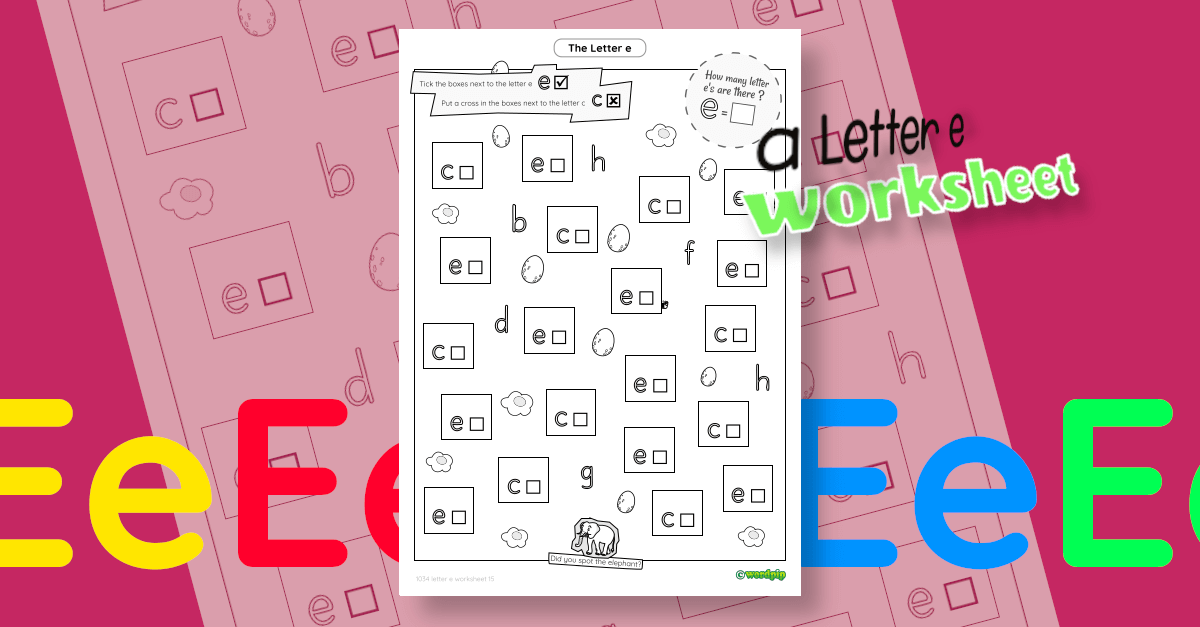 🎯 FREE Letter 'e' vs 'c' worksheet! Help master letter identification with this fun activity: ✅ Tick boxes next to letter 'e' ❌ Cross boxes next to letter 'c' Perfect for preschool &amp; kindergarten! 📚 Download instantly: wordpip.com/worksheets/wor… #earlylearning #homeschool