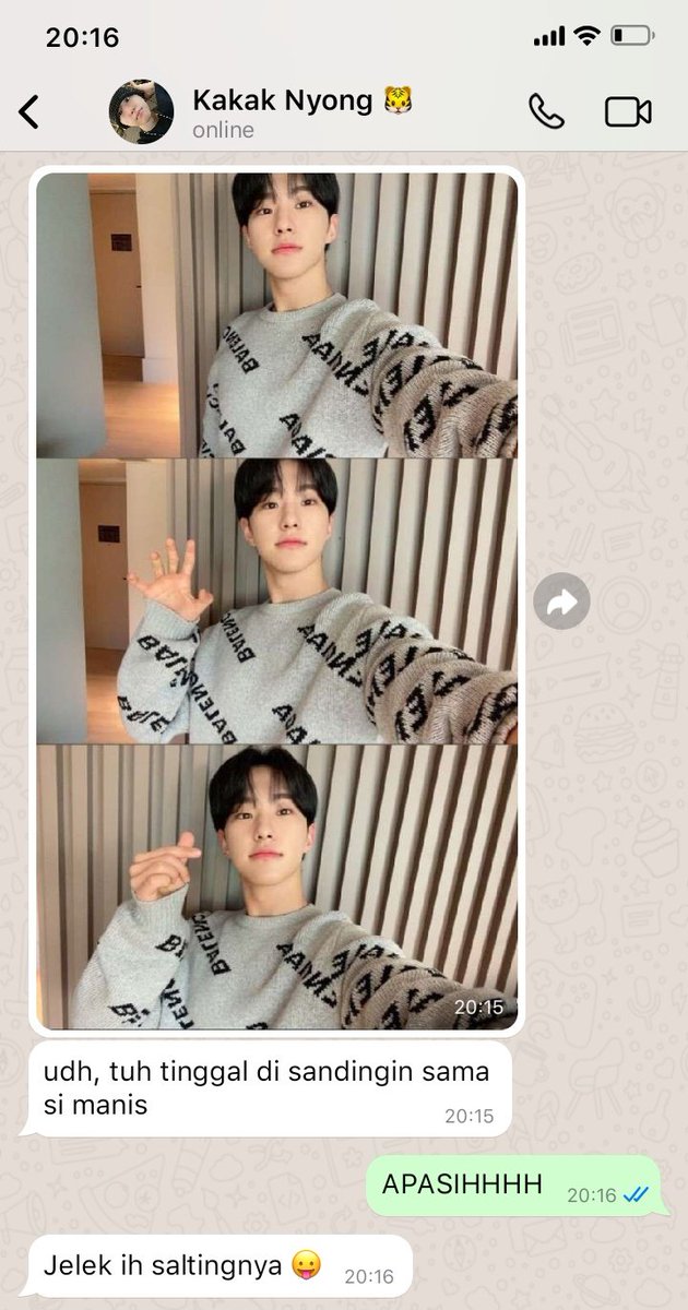 niniwunyong's tweet photo. Nini: ah, mw caper ah π€π
Kakak nyong: hmmm tau ni gw π
#CaratSelcaDay #CSD #SEVENTEEN #μΈλΈν΄ #HOSHI #SOONYOUNG @pledis_17 https://t.co/pbhsa9YKZm