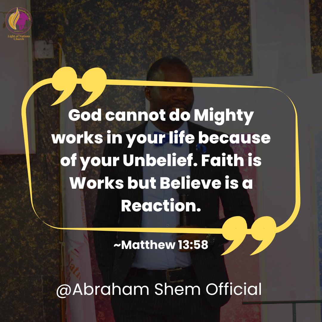 AbrahamShem2's tweet photo. Faith is acquired but believe is shown. Run your life with reaction for works can be dead.
#Abraham Shem Official https://t.co/RgQZlMOKyX