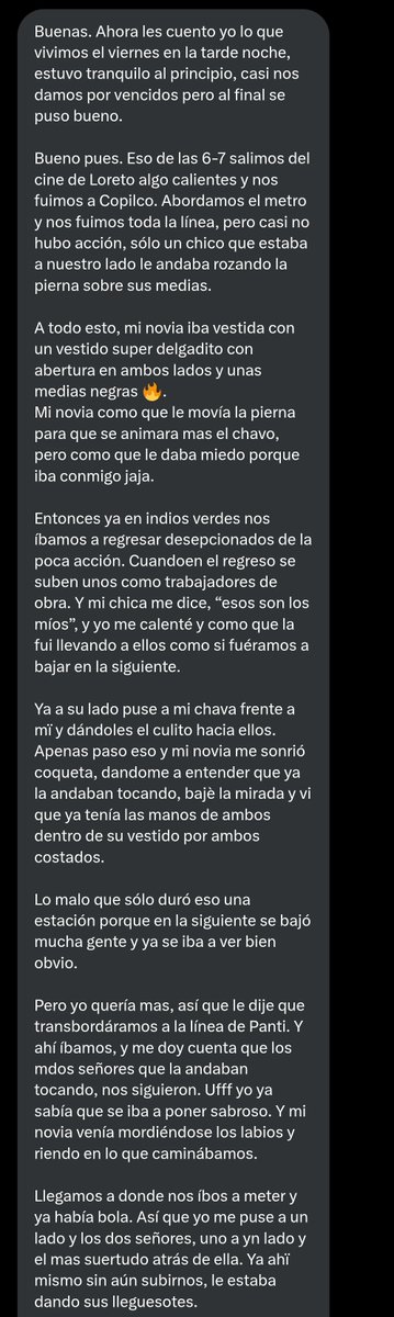 arrimonero10's tweet photo. Exelente relato 😋 de una pareja, por cierto ya se estas volviendo fans de ir al metro hacer travesuras gracias por compartir✋ https://t.co/9sKCNSW0j9