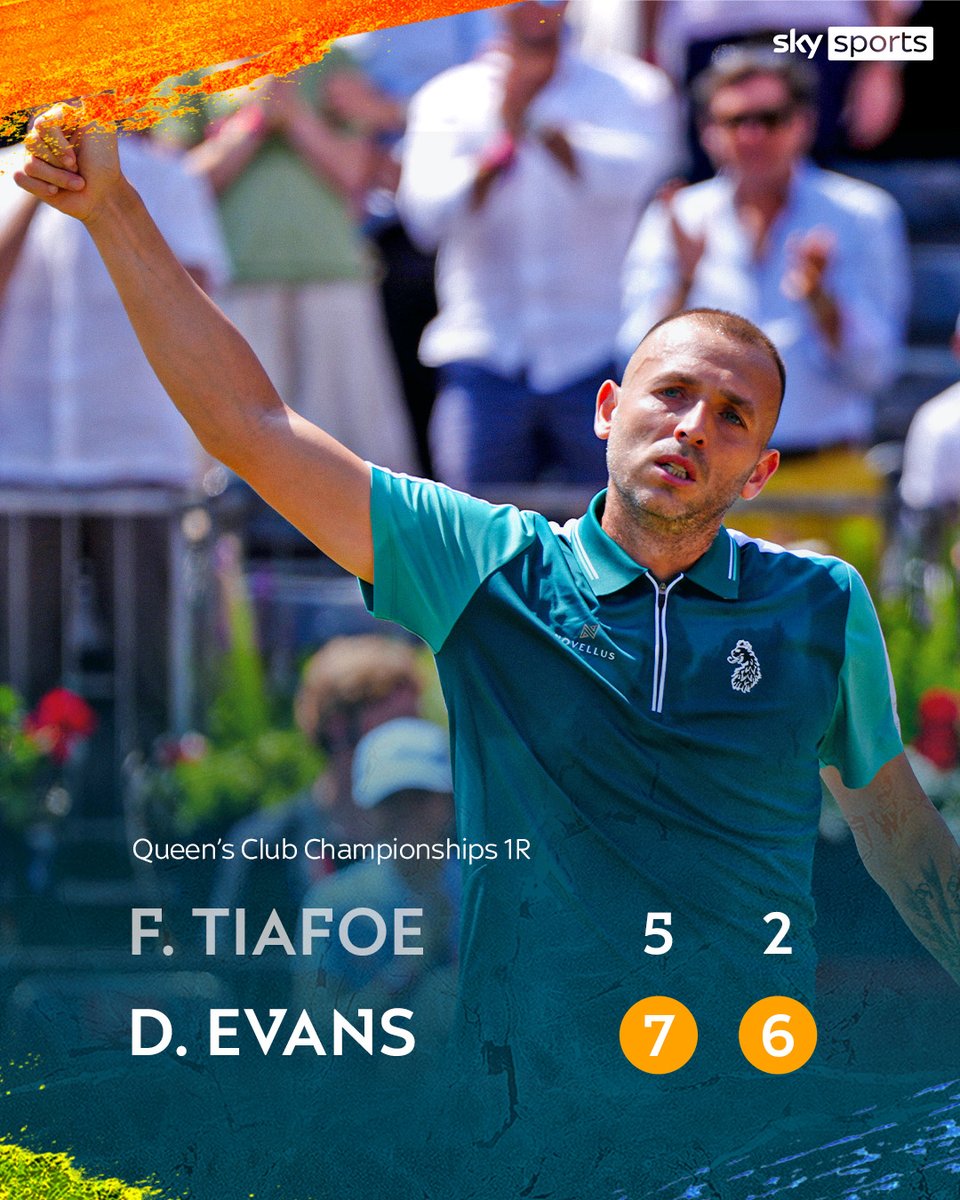 Dan Evans beats seventh-seed Frances Tiafoe for a spot in the second round at Queens! 🤝