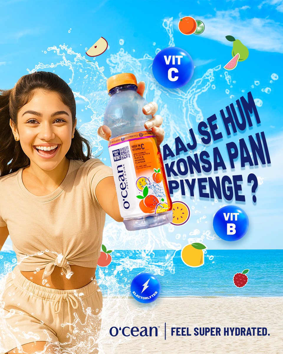 OceanBeverages's tweet photo. Okay, we know you know… but just to be sure 👀 Aaj se hum konsa pani piyenge?
Comment below with your answer & win exclusive O’cean hampers!
#AajSeOcean #KohliPaglus #OceanBeverages #OceanDrinks #OceanPaglu #Hydration https://t.co/oxnPEYDHFw