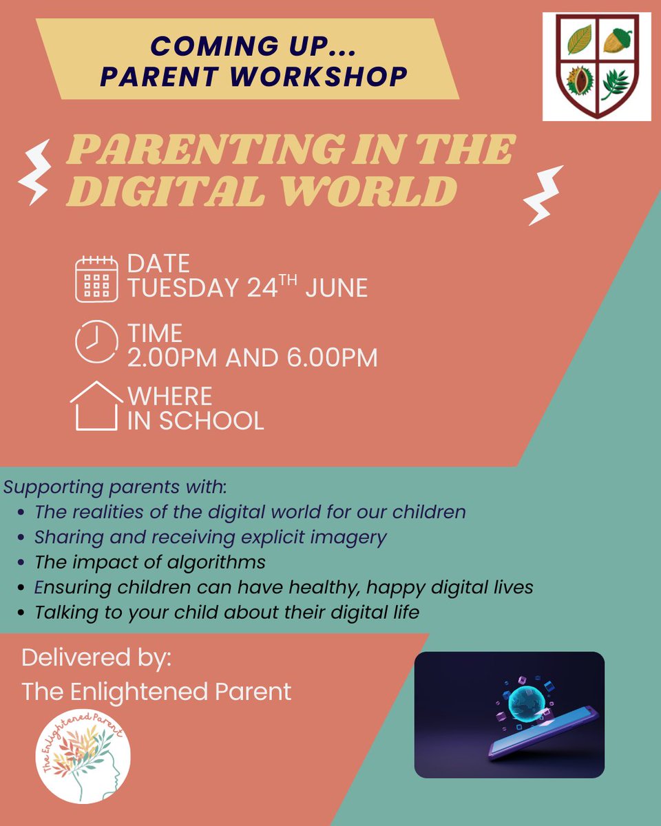 We would love to see lots of our parents and carers at this brilliant workshop.