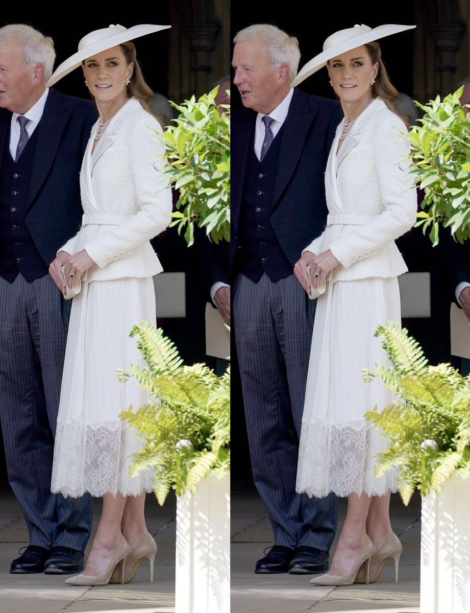 Quite simply, WOW.

The Princess of Wales attending the Garter Service at Windsor Castle today 🤍