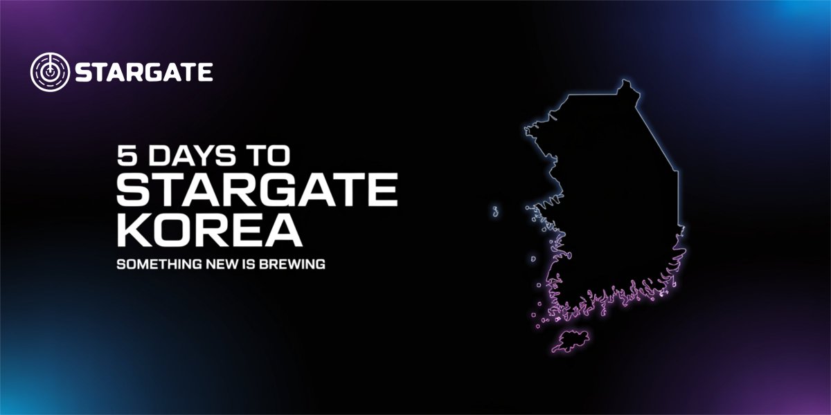 stargatefifun's tweet photo. Korea, we’re coming.
In 5 days, Stargate will land — and with it, a glimpse into the next phase of our DApp.
Something new is brewing.
#Stargate #Web3l #Korea https://t.co/yRDpwnXQnD