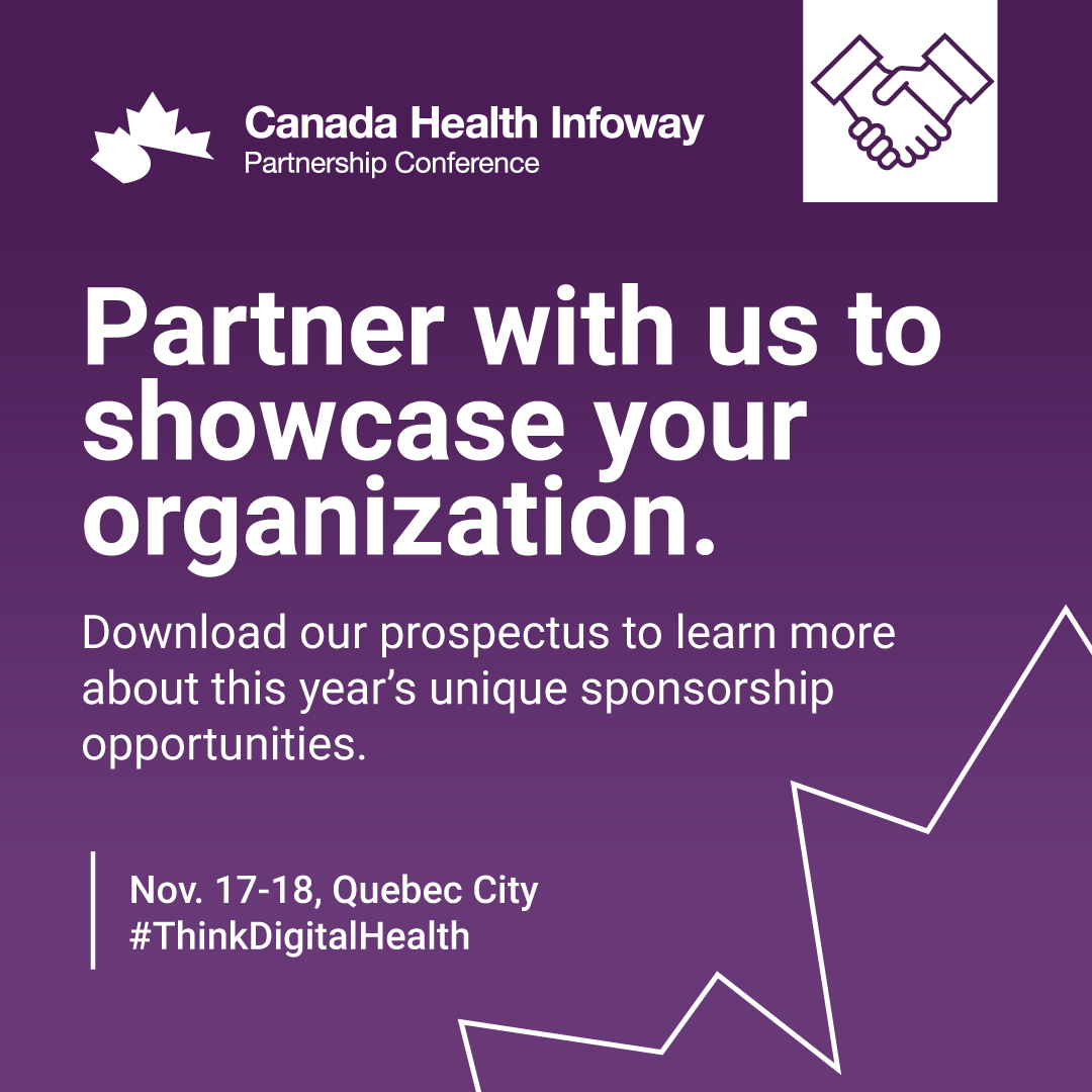 Infoway (@infoway) on Twitter photo Partner with us to showcase your organization and increase visibility at the 2025 Infoway Partnership Conference. Sponsorships are now available at various benefit levels and provide valuable opportunities to connect with delegates. bit.ly/402ZCFI #ThinkDigitalHealth Partner with us to showcase your organization and increase visibility at the 2025 Infoway Partnership Conference. Sponsorships are now available at various benefit levels and provide valuable opportunities to connect with delegates. bit.ly/402ZCFI #ThinkDigitalHealth