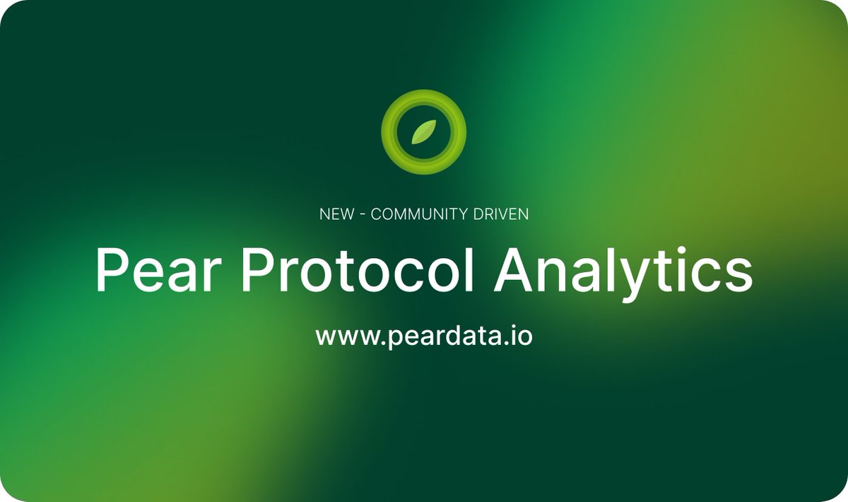 PearInsight's tweet photo. 🚨 Introducing https://t.co/sImp8IWvB4 — a new community-driven analytics platform for @pear_protocol  🍐

🔸 Auto-updated stats (or refresh manually)
🔸 APR + fee estimator (0.03% fees, HL = real fees)
🔸 Staking calculator for your $stPEAR

#PearProtocol $PEAR $HYPE -> (SOON) https://t.co/zB9kHctgBM