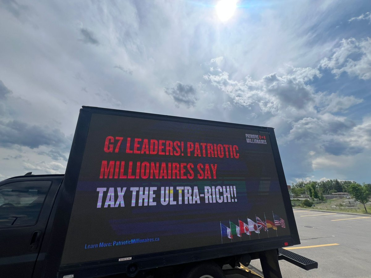 Patriotic Millionaires UK (@patmillsuk) on Twitter photo As Canada hosts the G7 this week, a new report from <a href="/PatMillsCanada/">Patriotic Millionaires Canada</a> shows a wealth tax on JUST the G7’s centi-millionaires could raise up to $411 billion a year.
Read more in our press release patrioticmillionaires.uk/latest-news/a-… As Canada hosts the G7 this week, a new report from <a href="/PatMillsCanada/">Patriotic Millionaires Canada</a> shows a wealth tax on JUST the G7’s centi-millionaires could raise up to $411 billion a year.
Read more in our press release patrioticmillionaires.uk/latest-news/a-…