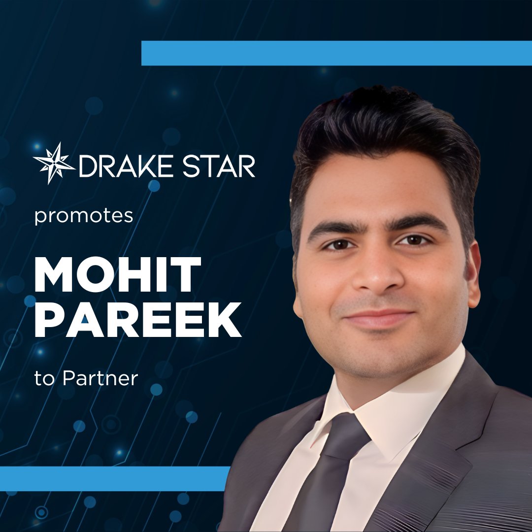 We’re thrilled to announce and celebrate the well-deserved promotion of our exceptional colleague Mohit Pareek, CFA to Partner at Drake Star!
<a href="/mohit_pareek/">Mohit Pareek</a>
