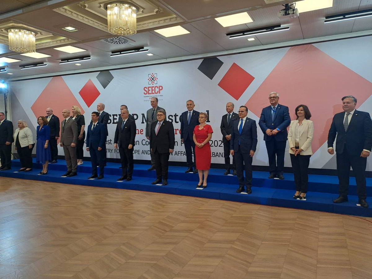 Representing 🇭🇷 today at the meeting of the Ministers of Foreign Affairs of #SEECP in #Tirana
I spoke about the importance of regional competitiveness, inclusive growth &amp; the European perspective of the #WesternBalkans, while highlighting 🇭🇷's cooperation with SEECP participants