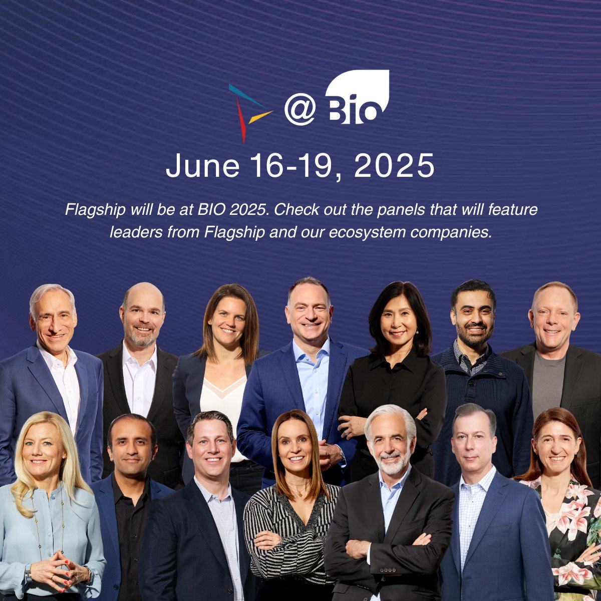 Catch Flagship at #BIO2025 discussing what is ahead with AI applications, translating breakthrough science into the clinic, partnering with pharma, and more. Check out the panels that will feature leaders from Flagship and our ecosystem companies: bit.ly/4jHqBO0