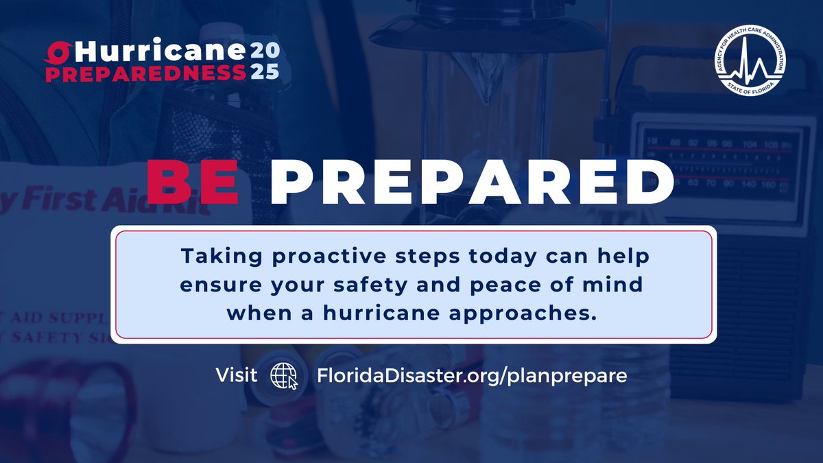 Florida AHCA (@ahca_fl) on Twitter photo Stay Ahead of the Storm with Knowledge! 🌪️
Educate yourself and your loved ones about hurricane preparedness. Understanding what to do when a hurricane approaches can make all the difference. Visit FloridaDisaster.org/planprepare for crucial tips and information.
<a href="/FLSERT/">FL Division of Emergency Management</a> Stay Ahead of the Storm with Knowledge! 🌪️
Educate yourself and your loved ones about hurricane preparedness. Understanding what to do when a hurricane approaches can make all the difference. Visit FloridaDisaster.org/planprepare for crucial tips and information.
<a href="/FLSERT/">FL Division of Emergency Management</a>
