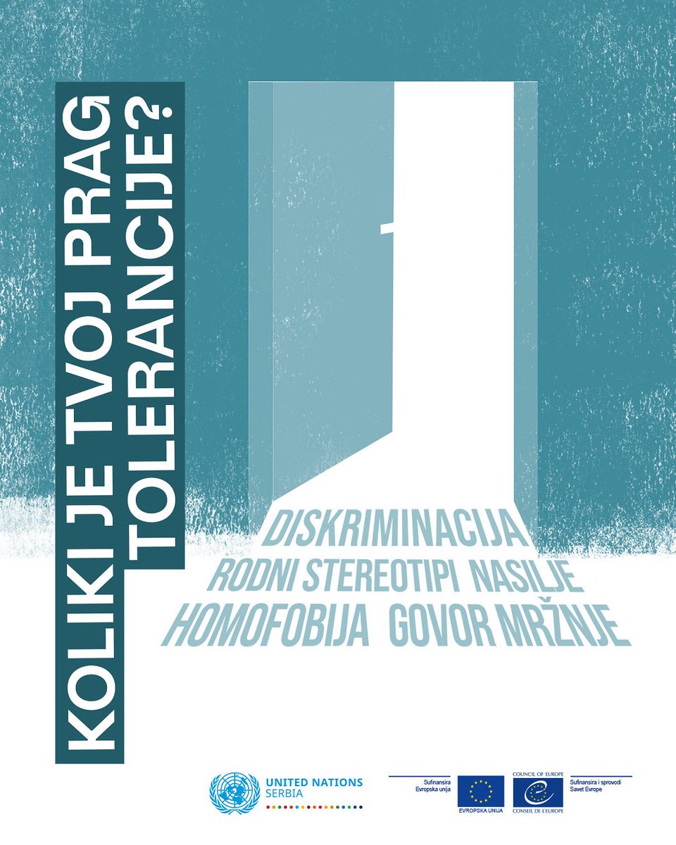 UN Serbia 🇺🇳 🇷🇸 (@unserbia) on Twitter photo Za govor mržnje i nasilje – 0 tolerancije. 🚫🗣️
Uoči Međunarodnog dana borbe protiv govora mržnje, pokrećemo kampanju #PragTolerancije – <a href="/coe/">Council of Europe</a>, <a href="/UNSerbia/">UN Serbia 🇺🇳 🇷🇸</a>, <a href="/eusrbija/">EU u Srbiji</a>.
Zajedno za inkluziju, dijalog i društvo bez mržnje. 🤝✨
#NoToHate Za govor mržnje i nasilje – 0 tolerancije. 🚫🗣️
Uoči Međunarodnog dana borbe protiv govora mržnje, pokrećemo kampanju #PragTolerancije – <a href="/coe/">Council of Europe</a>, <a href="/UNSerbia/">UN Serbia 🇺🇳 🇷🇸</a>, <a href="/eusrbija/">EU u Srbiji</a>.
Zajedno za inkluziju, dijalog i društvo bez mržnje. 🤝✨
#NoToHate