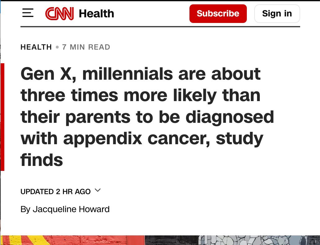 drholowatyj's tweet image. Gen Xers & Millennials are about 3 times more likely than their parents to be diagnosed with #appendixcancer. This @CNN stellar story by @JacqEHoward draws important awareness to this rare GI cancer, to the patient voice & that early detection is crucial.
cnn.com/2025/06/15/hea…