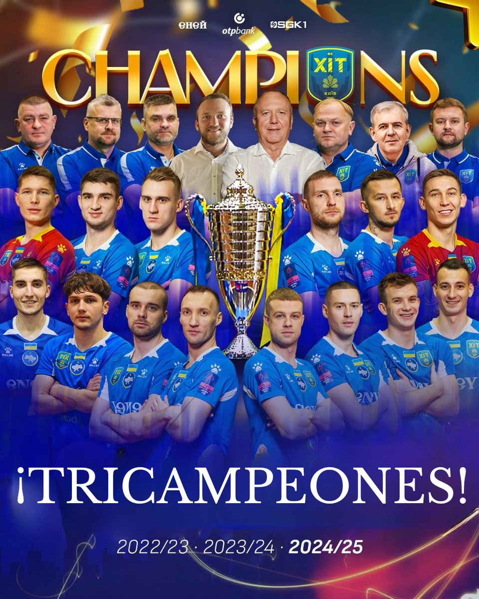 🏆 ¡𝐓𝐑𝐈𝐂𝐀𝐌𝐏𝐄𝐎𝐍𝐄𝐒! 🏆

Enhorabuena al FC Hit por conquistar la liga de fútbol sala por tercera vez consecutiva. 🙌⚽

Un equipo, que demuestra temporada tras temporada que el trabajo, la pasión y el talento marcan la diferencia.

#LeaveYourMark 🐾