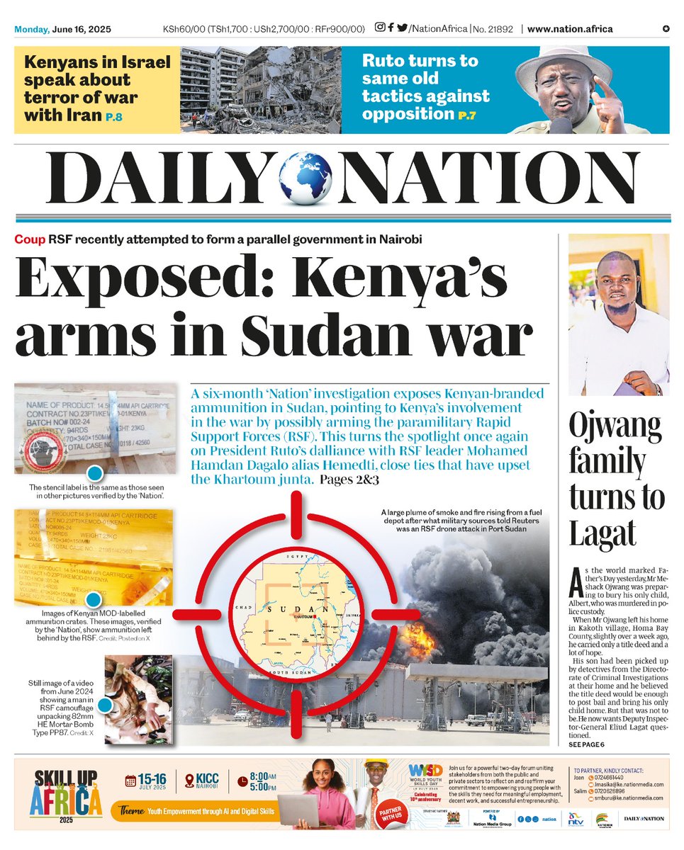 🔍 Exposed: Kenya’s Arms in Sudan War

A six-month investigation by <a href="/NationAfrica/">Daily Nation</a>  uncovered Kenyan-branded ammunition used in Sudan’s conflict, raising serious questions about Kenya’s potential role in the devastating war.

🖇️: nation.africa/kenya/news/-ke…

#KeepEyesOnSudan #Ayin