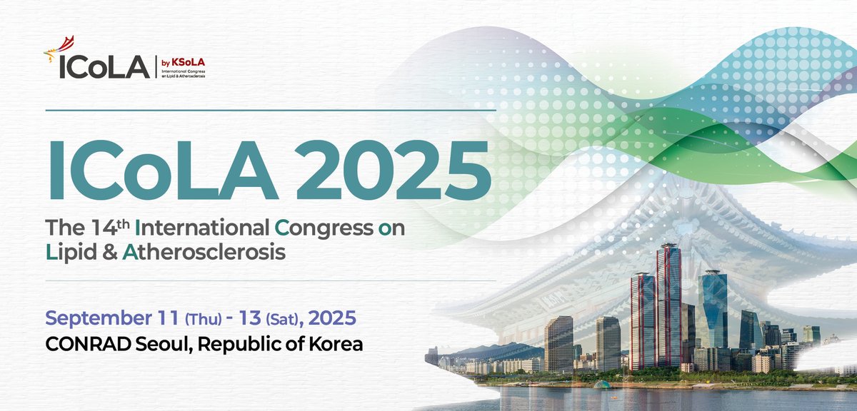 International Atherosclerosis Society (IAS) (@atherosociety) on Twitter photo ⁉️Have you registered for ICoLA 2025 in Seoul, South Korea? 
📝Abstract submission will be closed on June 18. 
✅Learn more, register and submit your abstracts NOW: bit.ly/43893pu ⁉️Have you registered for ICoLA 2025 in Seoul, South Korea? 
📝Abstract submission will be closed on June 18. 
✅Learn more, register and submit your abstracts NOW: bit.ly/43893pu