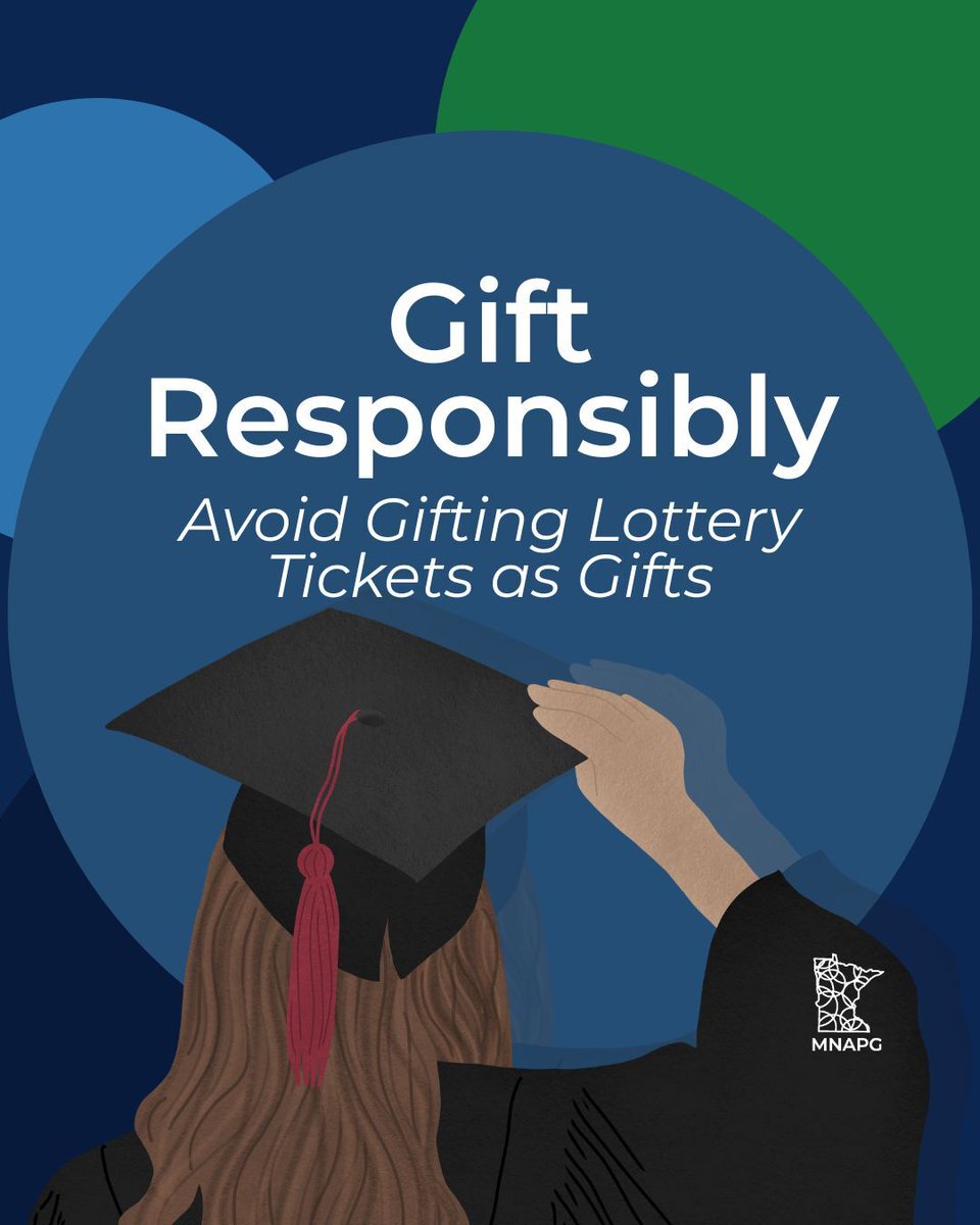 A graduate’s future is shaped by choices, not chance. So why gift them lottery tickets? 

Early exposure to gambling increases a child’s likelihood of developing a gambling problem later in life.

Read more about #GiftResponsibly: hubs.ly/Q03qrmF_0   

#Graduation #MNAPG
