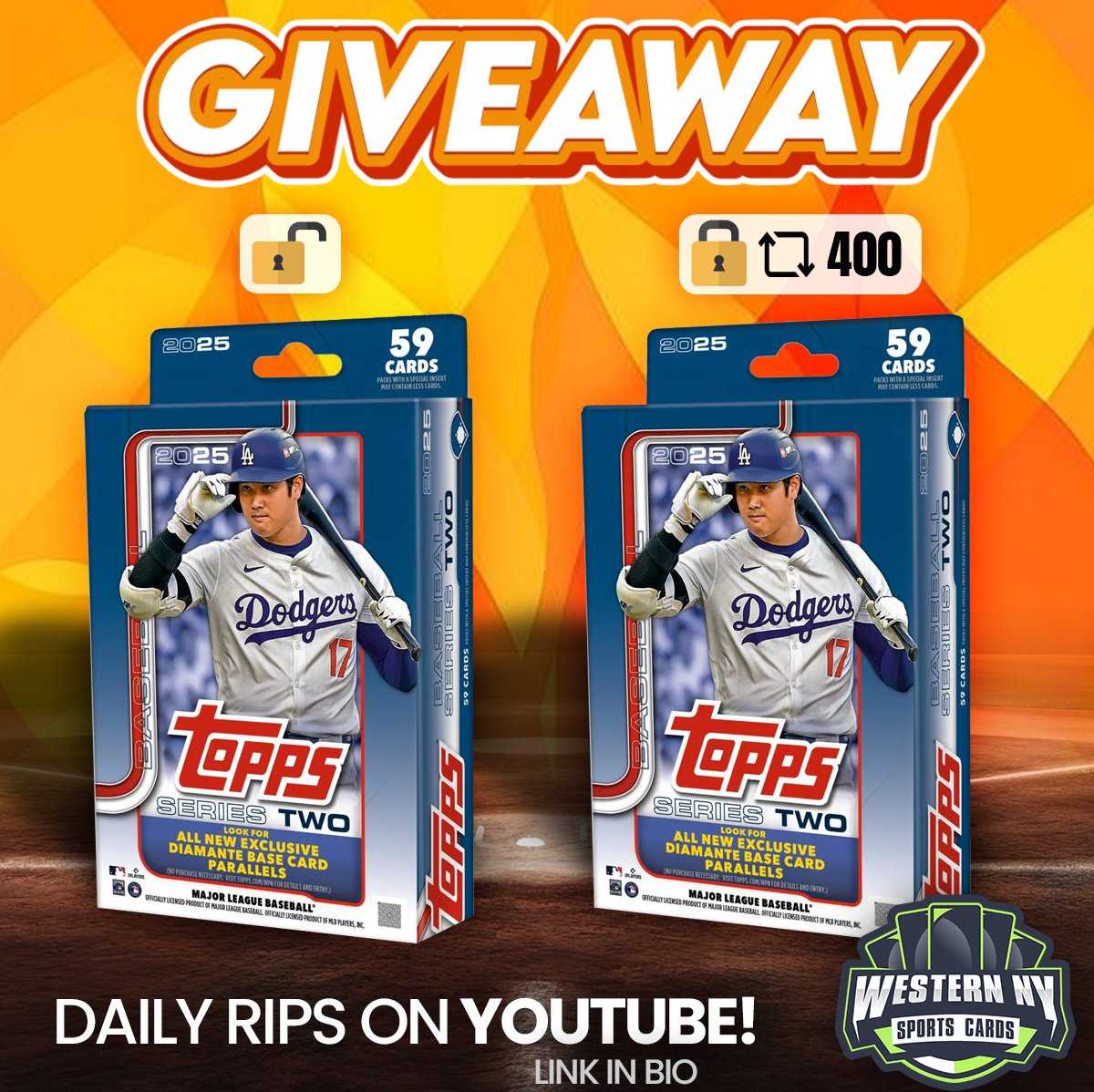 🚨 GIVEAWAY ALERT 🚨 
We're giving away a Series 2 hanger.  It becomes a 2 hanger giveaway at 400 RTs!  

1️⃣ Follow @wnycards and RT this tweet.  

Want more chances to win?  
2️⃣ Tag up to 5 friends in the comments  

Winner announced 6/22/25