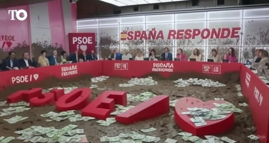 NNGG_Es's tweet photo. 🔴 ÚLTIMA HORA | Fuentes socialistas confirman que la razón por la que Sánchez aún no ha salido es que siguen escondiendo los billetes por si la UCO entra en Ferraz esta tarde. https://t.co/bmomvklaUm