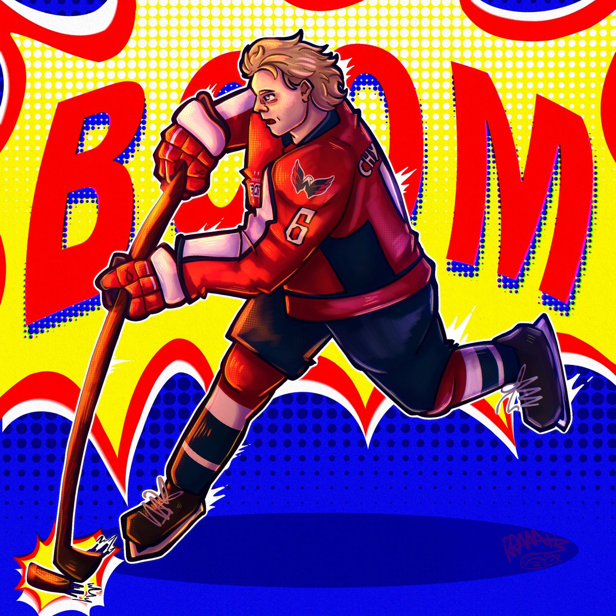 “BOOM” 💥
-
Jakob Chychrun illustration!!! I had a really fun time working on this one!! 
#ALLCAPS #jakobchychrun #nhlart