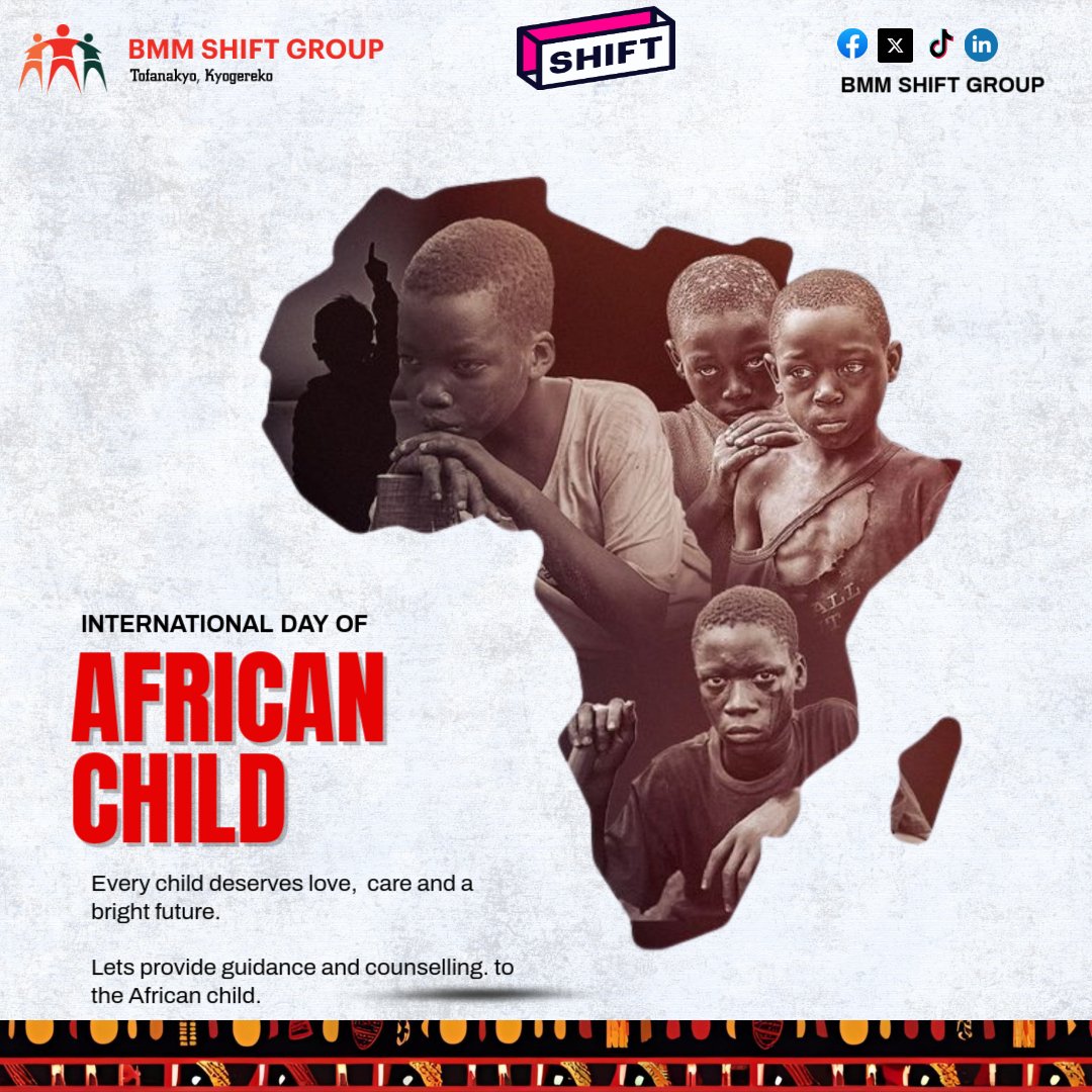 BMMShifters's tweet image. This #DayOfTheAfricanChild we appreciate all voices that ensure african children's rights and freedoms are exercised. 

We thank our partner @savechildrenug for ensuring #children's well-being is catered for.

#shiftnow  #africanchild #youth #mentalhealthmatters