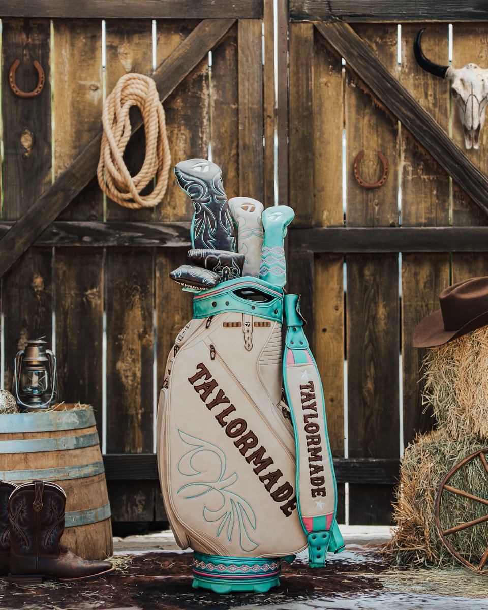 Tee-haw! Our Women's Professional Championship bag and accessories draw inspiration from the Wild West and Frisco's colorful culture and history. Learn more about all of the design elements in the collection, and to shop it now: tmgolf.co/XStockyardCA