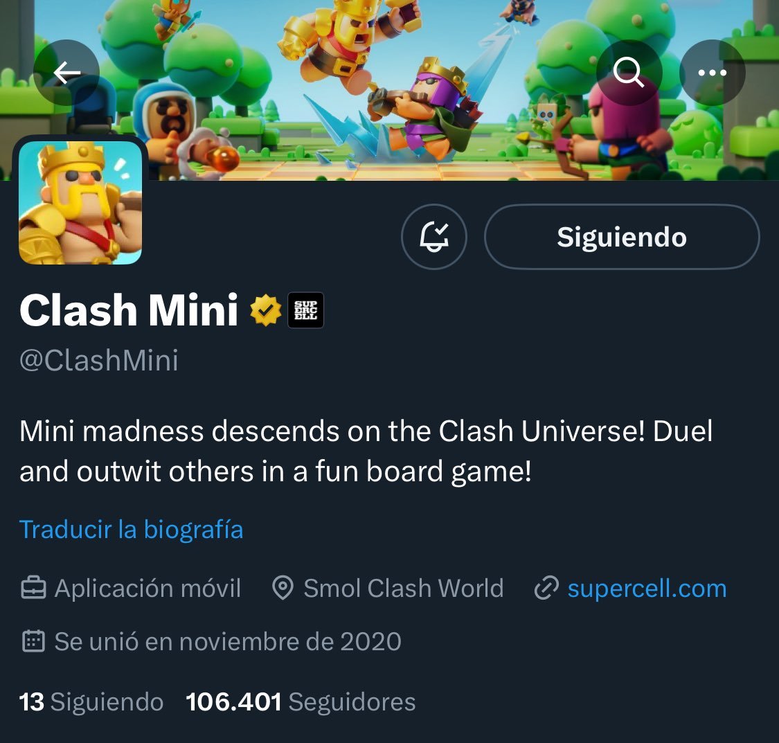 Infiniti🐺 (@infiniticm) on Twitter photo Señoras y señores <a href="/ClashMini/">Clash Mini</a> ha cambiado su biografía, es cuestión de tiempo👀
Si este Tweet tiene apoyo regreso al contenido,en vuestras manos queda👋🏽 Señoras y señores <a href="/ClashMini/">Clash Mini</a> ha cambiado su biografía, es cuestión de tiempo👀
Si este Tweet tiene apoyo regreso al contenido,en vuestras manos queda👋🏽