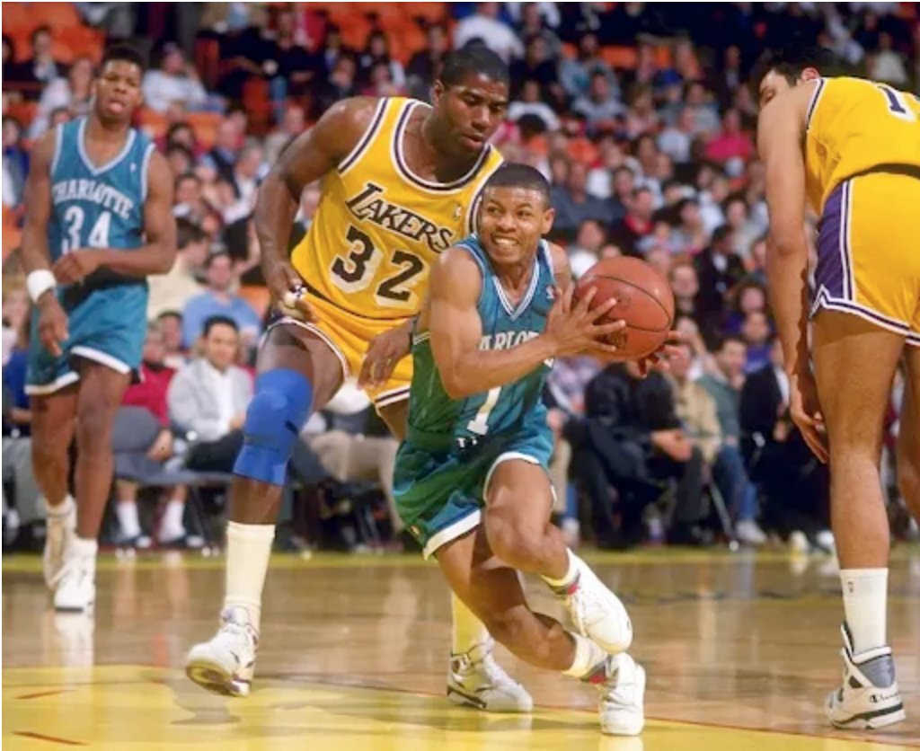 Some matchups stick with you forever… this was one of ’em. 🏀

Facing off against Magic Johnson and the Showtime Lakers was a dream turned reality.

I may not have had the height, but I had the heart — and moments like this proved I belonged.
#heartoverheight #nbalegends #goat