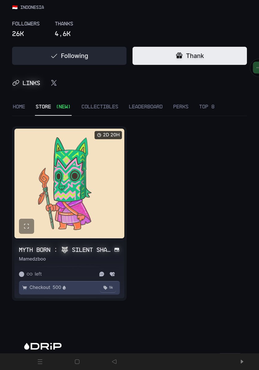 Mamedzproject's tweet photo. Myth Born Creature Tribe.
Just 500 droplet for secure for Magical Thing .. sealed until Monday so buy now if you want the easter egg!!
Available only this day for sure!!!! Let's buy it!!!.
#drip
#dripcreator
So are you ready for easter egg !!! https://t.co/qUJgl3rxy4