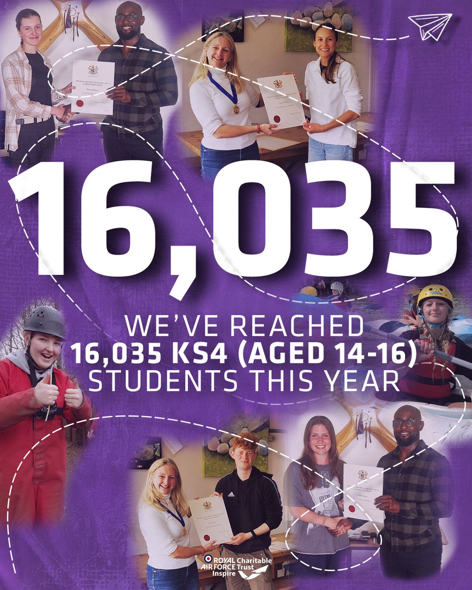 rafcharitable's tweet image. That’s the number of 14–16 year-olds we've reached this year through our RAFCT programmes aiming at opening minds, sparking ambition and inspiring the next generation of STEM leaders. 

The future is looking up. ✈️🚀 

#RAFCT #STEM #STEMinspiration #NextGen #RIAT25