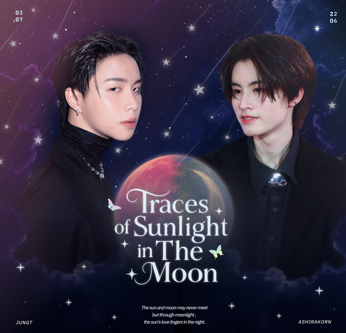 BlueMoon_Ashi's tweet photo. 🌞𝑇𝑟𝑎𝑐𝑒𝑠 𝑜𝑓 𝑆𝑢𝑛𝑙𝑖𝑔ℎ𝑡 𝑖𝑛 𝑡ℎ𝑒 𝑀𝑜𝑜𝑛 🌕
AA ✮ JUNGT Birthday Project
🗓️ : 28 - 29 June 2025
⏰ : 11 AM - 5 PM
📍: Gradient.toastcafe MRT SAMYAN Exit 1
ใครว่างๆแวะมาหาสองอ้วมๆได้น้าค้าาาา🤍🩵
#SunlightInTheMoonwithJUNGAA
#AAashirakorn #JUNGT https://t.co/n53UEZD7Gh
