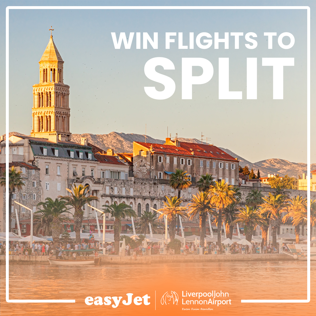 To celebrate last week's inaugural Liverpool-Split flight with easyJet, we are giving away a pair of return flights to the Croatian city,  in addition to airport parking! ✈️🇭🇷

All you need to do to enter is LIKE this tweet, TAG a friend in the replies and make sure you are