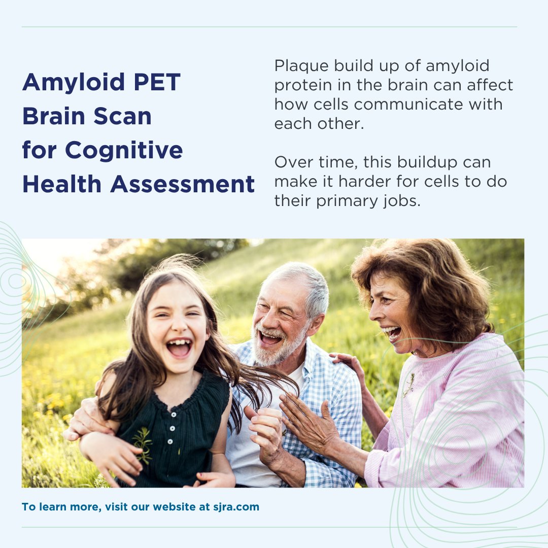 Understanding cognitive health starts with imaging.

An amyloid PET scan detects plaque buildup in the brain, a key indicator of Alzheimer's Disease, and provides clear answers to determine if treatment is needed.

If you or a loved one is experiencing difficulty with your