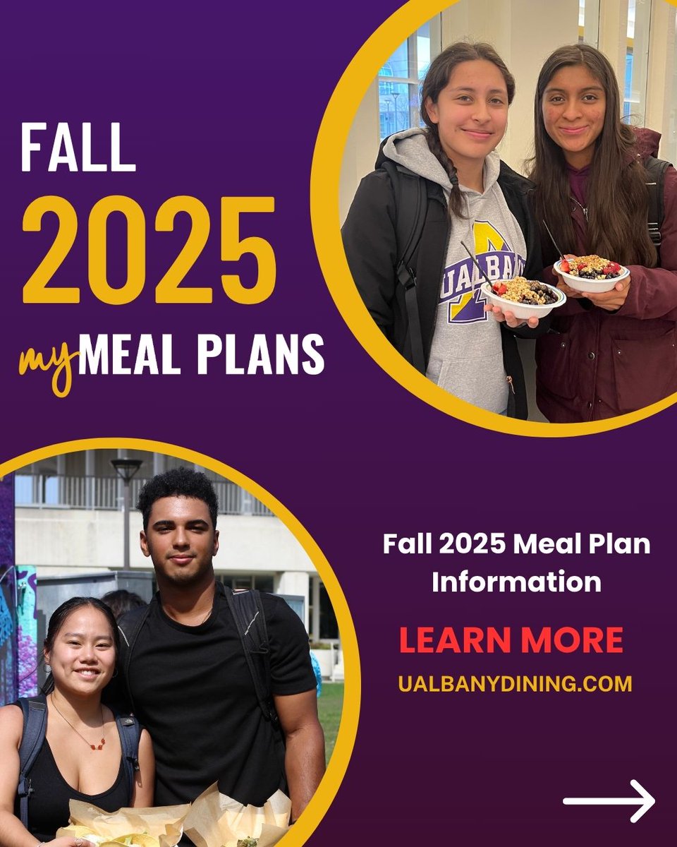 UASAlbany's tweet photo. Looking for the right meal plan for you? Head to https://t.co/a77x0umMbl and check out our meal plan options! 

⏰ The meal plan change period is July 1 - September 8. 

🔗 On July 1, you can select a meal plan or make changes to your meal plan at https://t.co/OmNOt4V6b8 https://t.co/PkIDQ0Ay6t