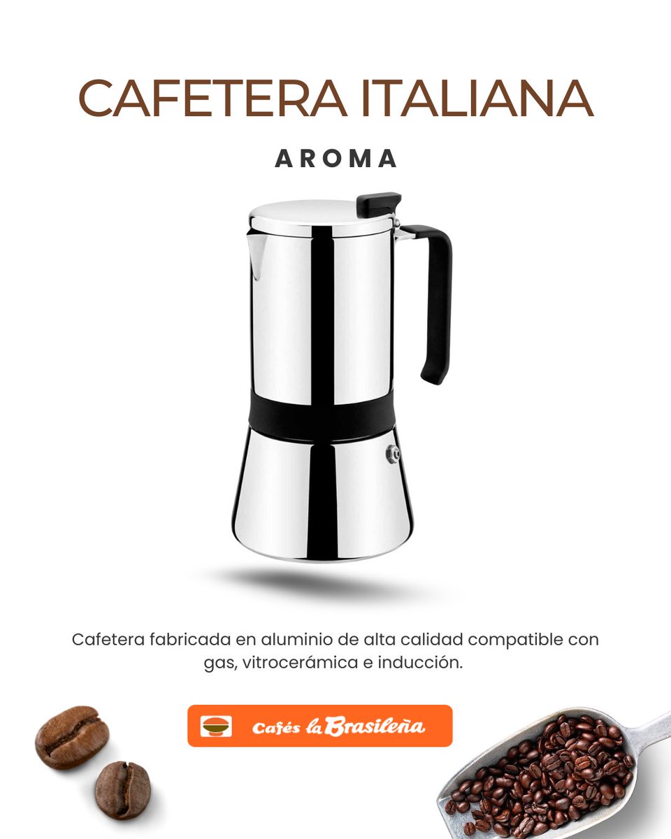#CafeteraItaliana Aroma: Donde la ingeniería se vuelve rebeldía.

Con un diseño impecable y una mecánica precisa para una extracción perfecta, esta joya técnica convierte cada sorbo en una experiencia inolvidable. 

➡️ cafeslabrasilena.es/producto/cafet…