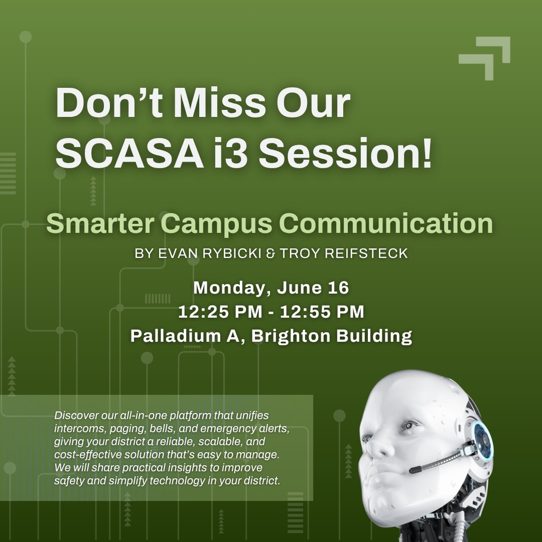lockstepgroup's tweet photo. Join us at SCASA i3 2025 for the session Smarter Campus Communication with presenters Evan Rybicki and Troy Reifsteck!
🗓 Monday, June 16 | 12:25–12:55 PM
📍 Palladium A, Brighton Building
Don’t miss it! #SCASAi3 #EdTech #SchoolSafety #LockstepGroup https://t.co/RLdaL8uUT3
