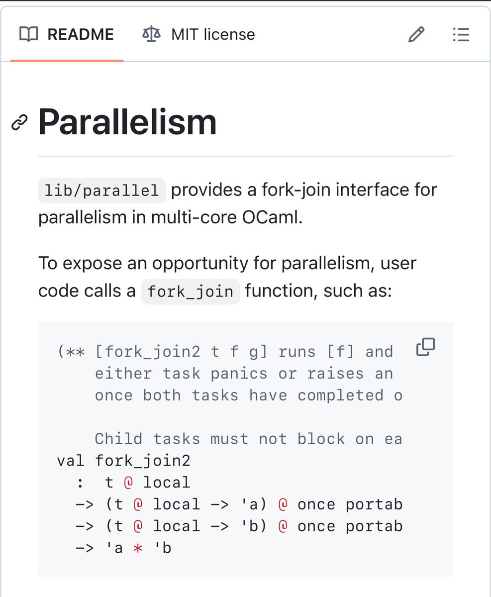 Nice to see heartbeat scheduling in OxCaml Parallel library. Eliminates the need for granularity control in conjunction with stack local allocation of closures.