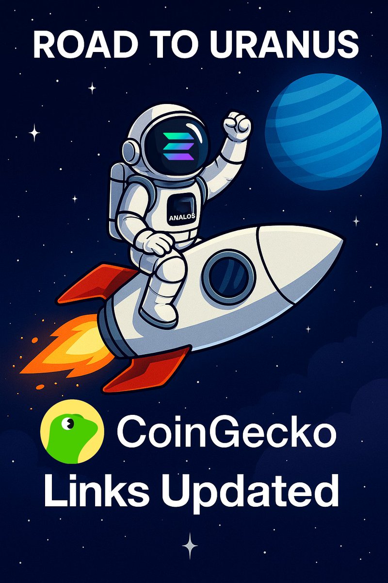 #COINGECKO LINKS UPDATE

We did it.

Team bailed, scammers failed

What it means:

✅ We are no longer the CTO - WE ARE THE PROJECT
✅ We're legit: they checked, they approved
✅ Watch-list with +12'000 are about to see $ANALOS light up again.

Strap in, fam. We are leaving. The