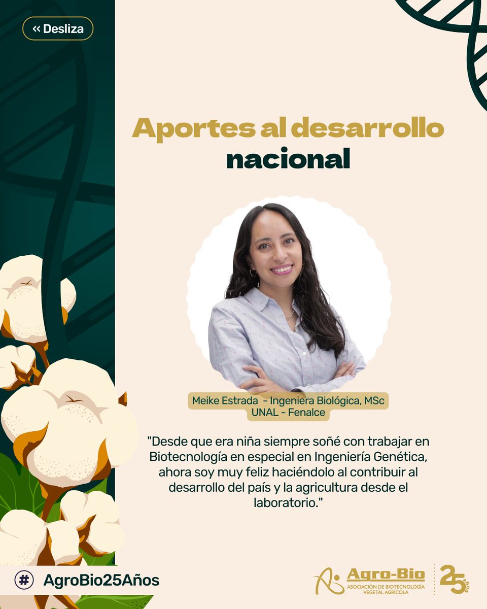 Agrobio_andina's tweet image. 👩🔬👨🔬¿Qué impulsa a quienes trabajan con #biotecnología? ¡Feliz día a ustedes!
3 biotecnólogas nos cuentan qué las inspira a transformar el agro desde la ciencia 🌾Cuando el conocimiento se alinea con el propósito, nacen soluciones que cambian vidas.
Conócelas y comparte 👇