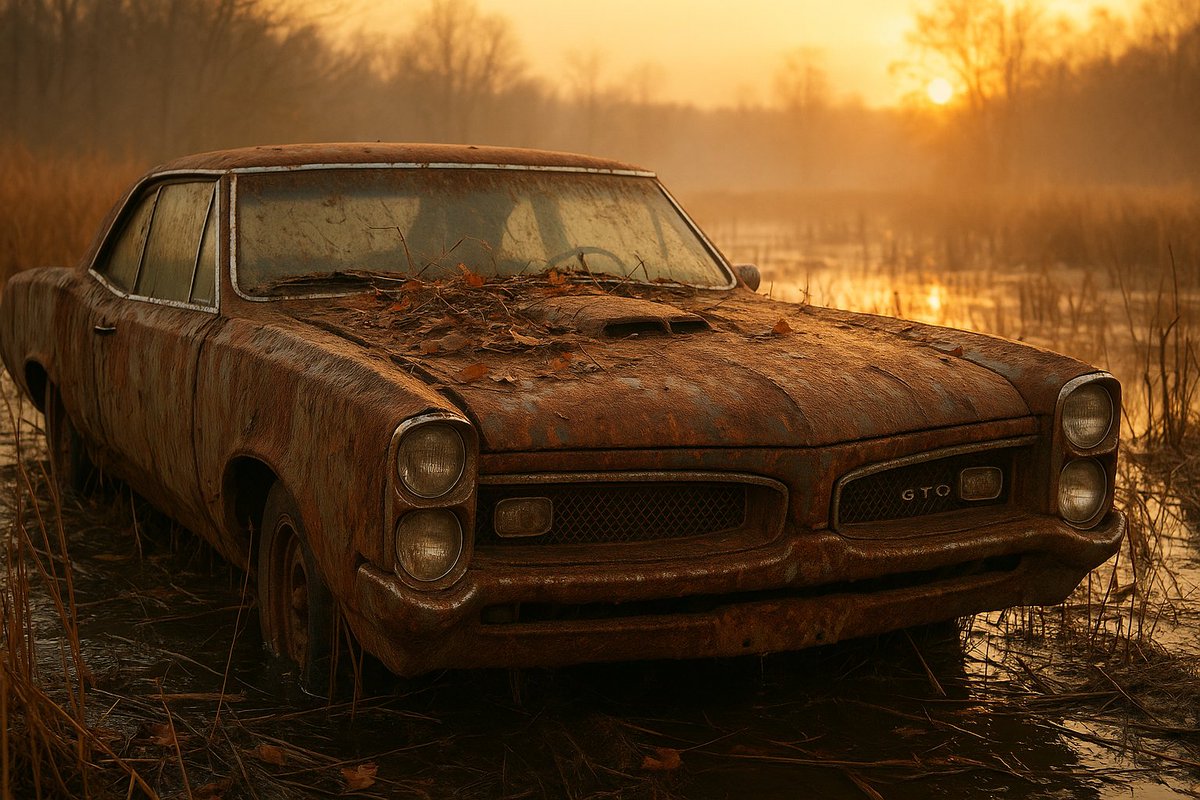 Da blutet einem das Herz, ein Pontiac GTO aus dem Jahr 1967. Typisches America Muscle Car.

Wer bekommt Ihn wieder hin?
🤔😏